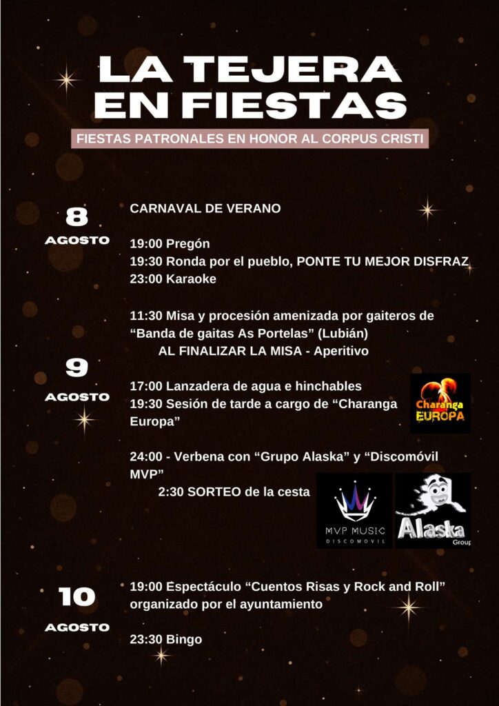 Cartel de fiestas La Tejera 2025